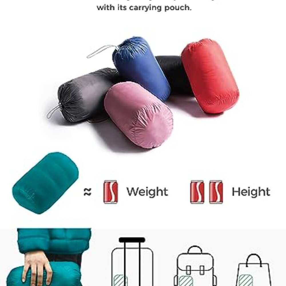 Packable Down Puffer Jacket Hooded Winter Coat Li… - image 5